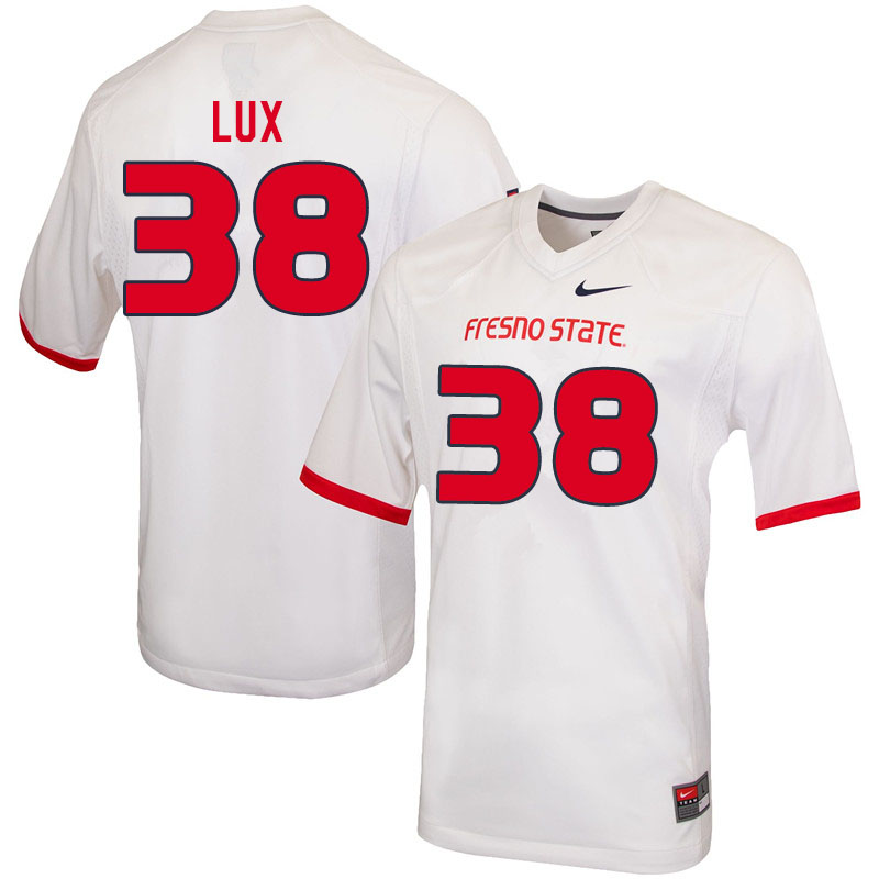 Men #38 Bralyn Lux Fresno State Bulldogs College Football Jerseys Sale-White